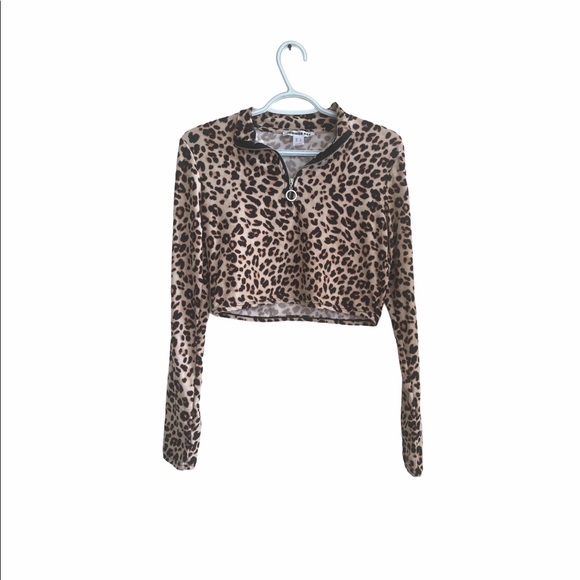 Sommer Ray Leopard Print Cropped Top - Picture 1 of 3